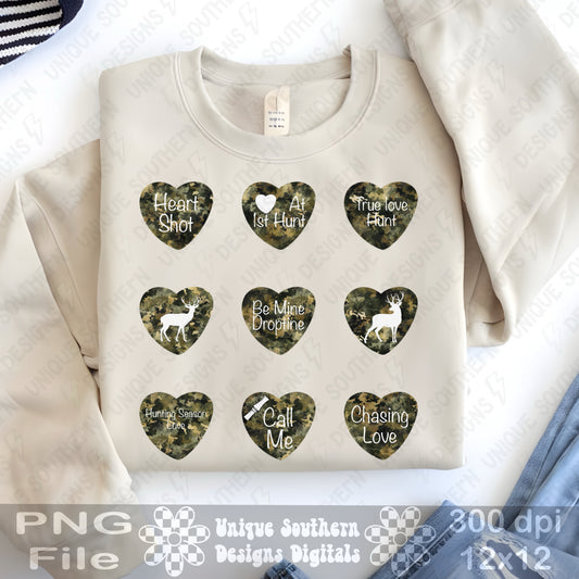 Hunting Conversation Hearts PNG