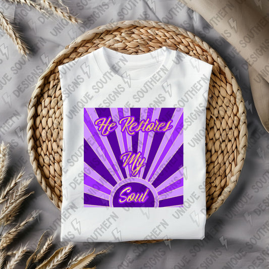 He Restores My Soul Purple