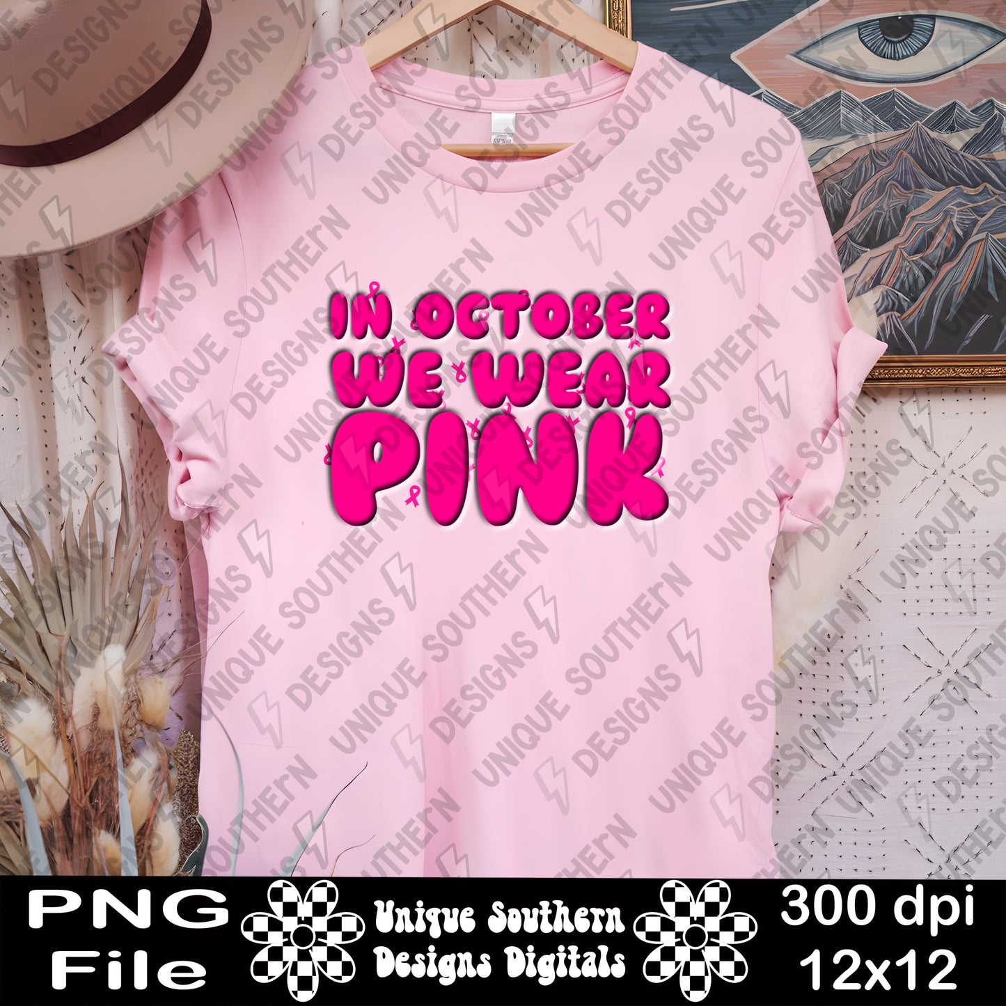 In October We Were Pink | PNG | Digital Download