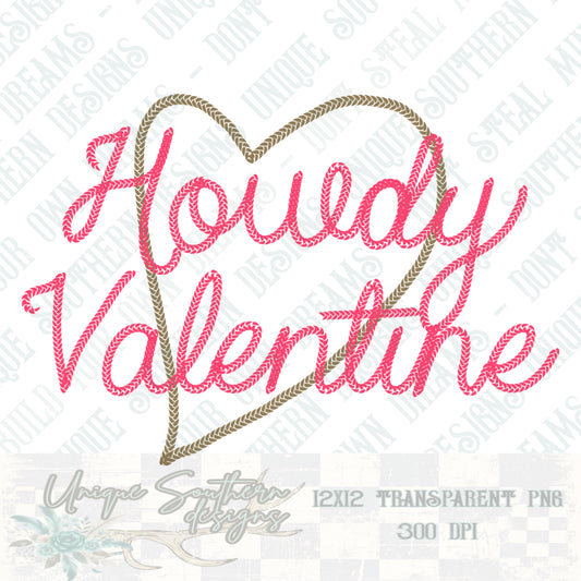 Howdy Valentine PNG | DIGITAL DOWNLOAD