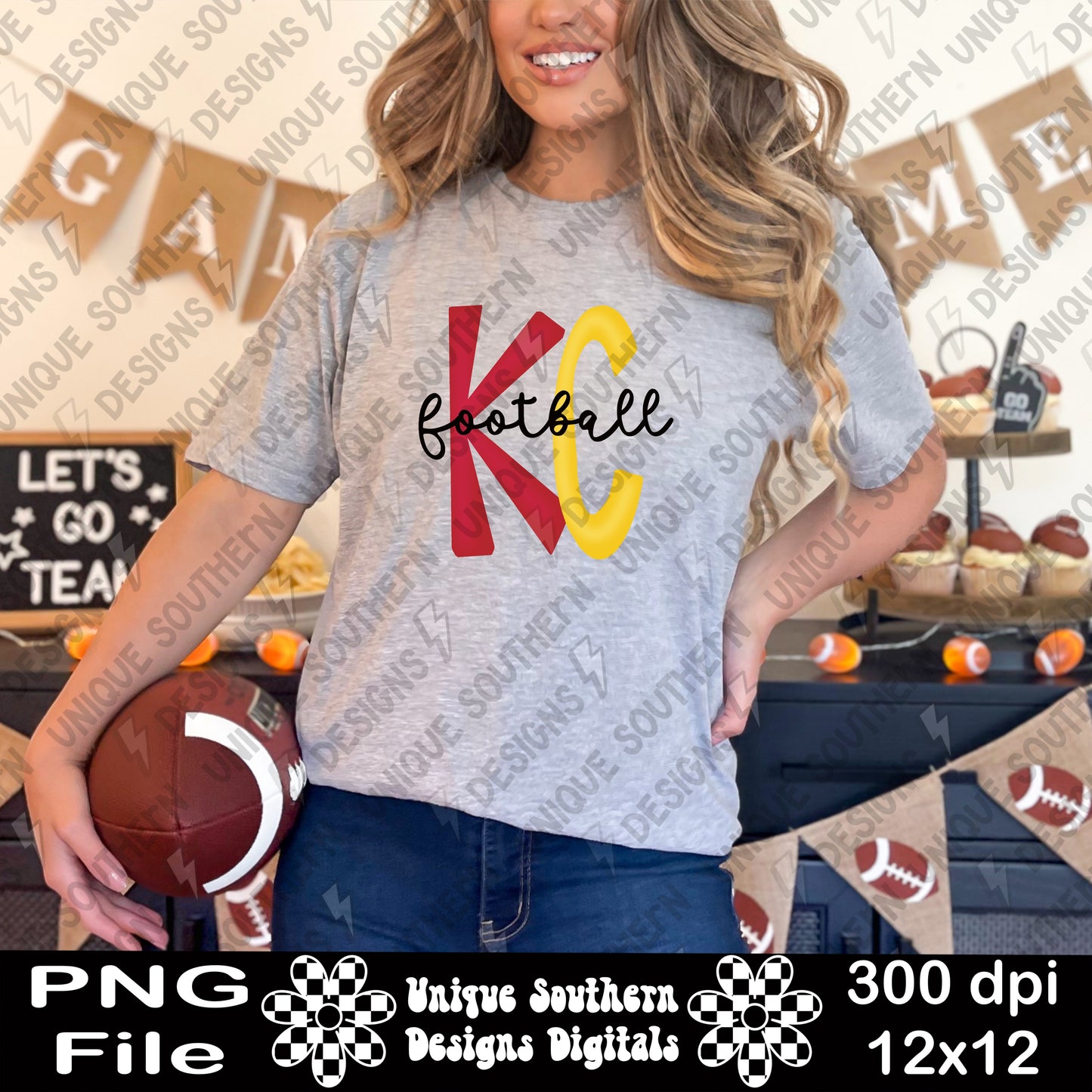 KC Football | Digital Download | PNG