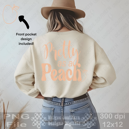 Pretty as a Peach PNG | Digital Download