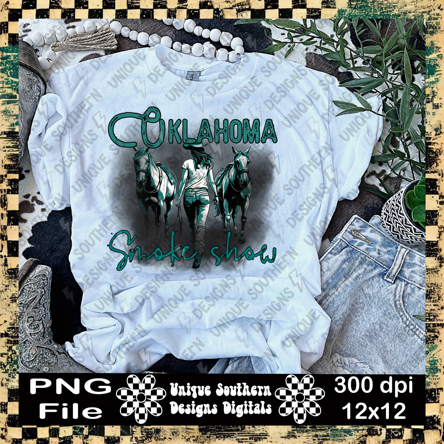 Oklahoma Smokeshow Teal | PNG | DIGITAL DOWNLOAD