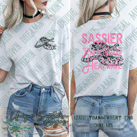 Sassier than a Rattlesnake Pink PNG | DIGITAL DOWNLOAD