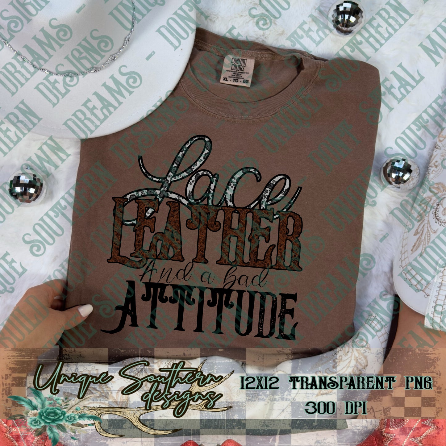 Lace, Leather, Attitude PNG | DIGITAL DOWNLOAD