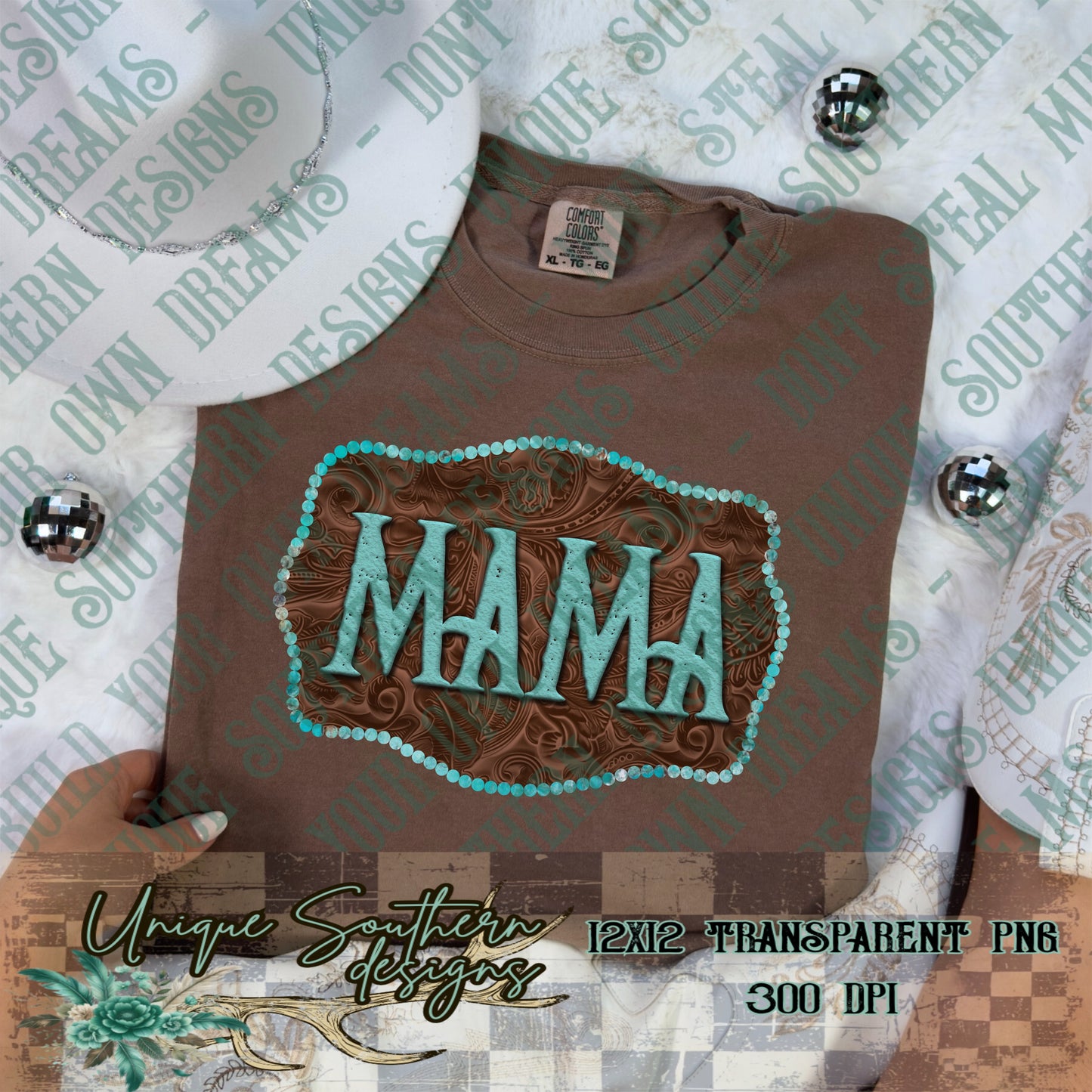 Mama Leather Buckle PNG | DIGITAL DOWNLOAD