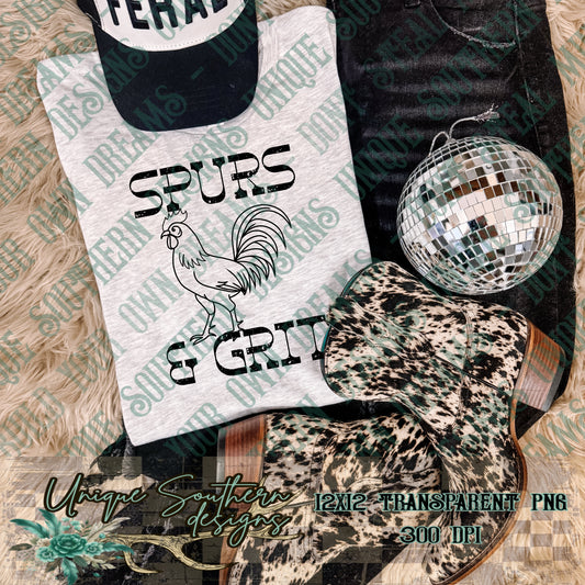 Spurs & Grit PNG | DIGITAL DOWNLOAD