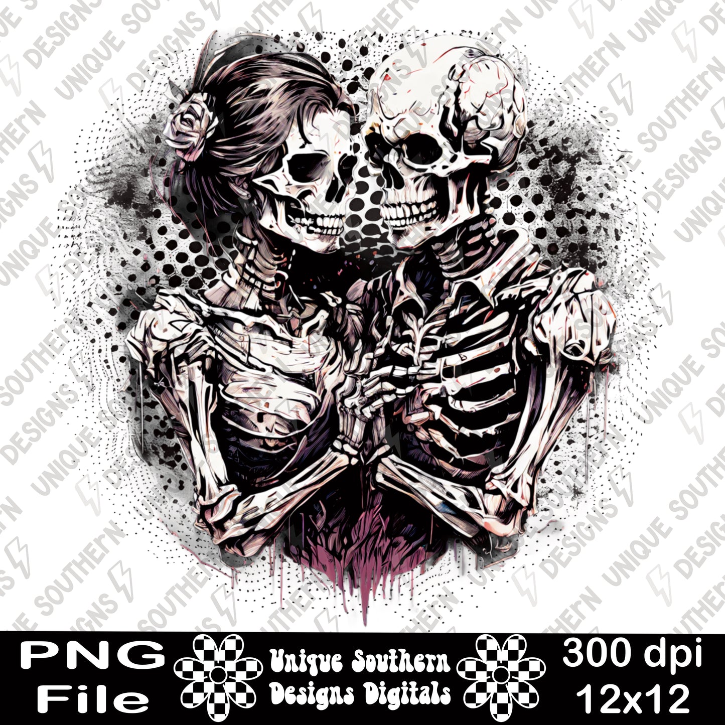 Skellie Couple PNG Digital Download