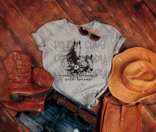 Wild Flowers Wild Horses