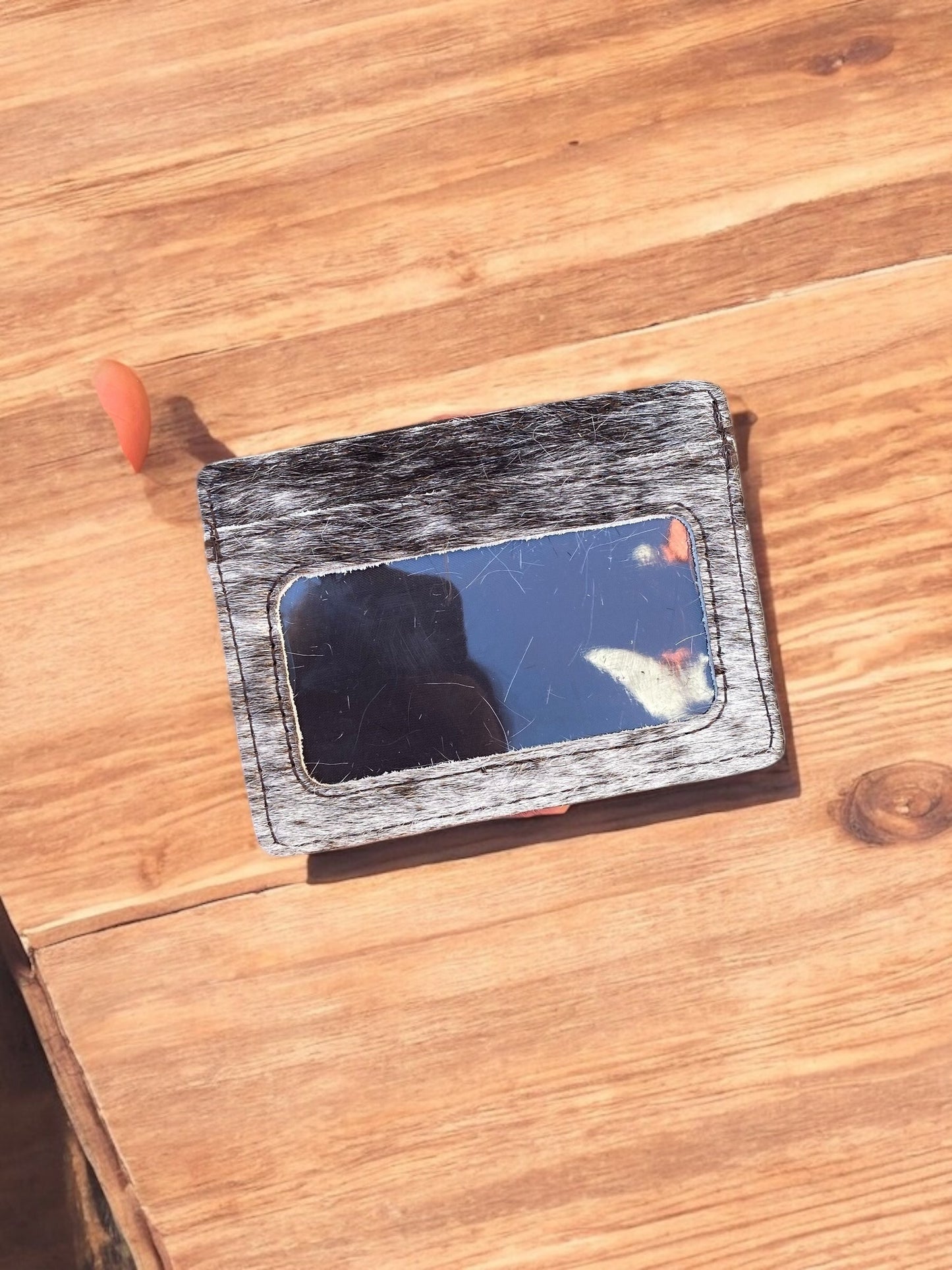 Black Cowhide ID Credit Card Wallet