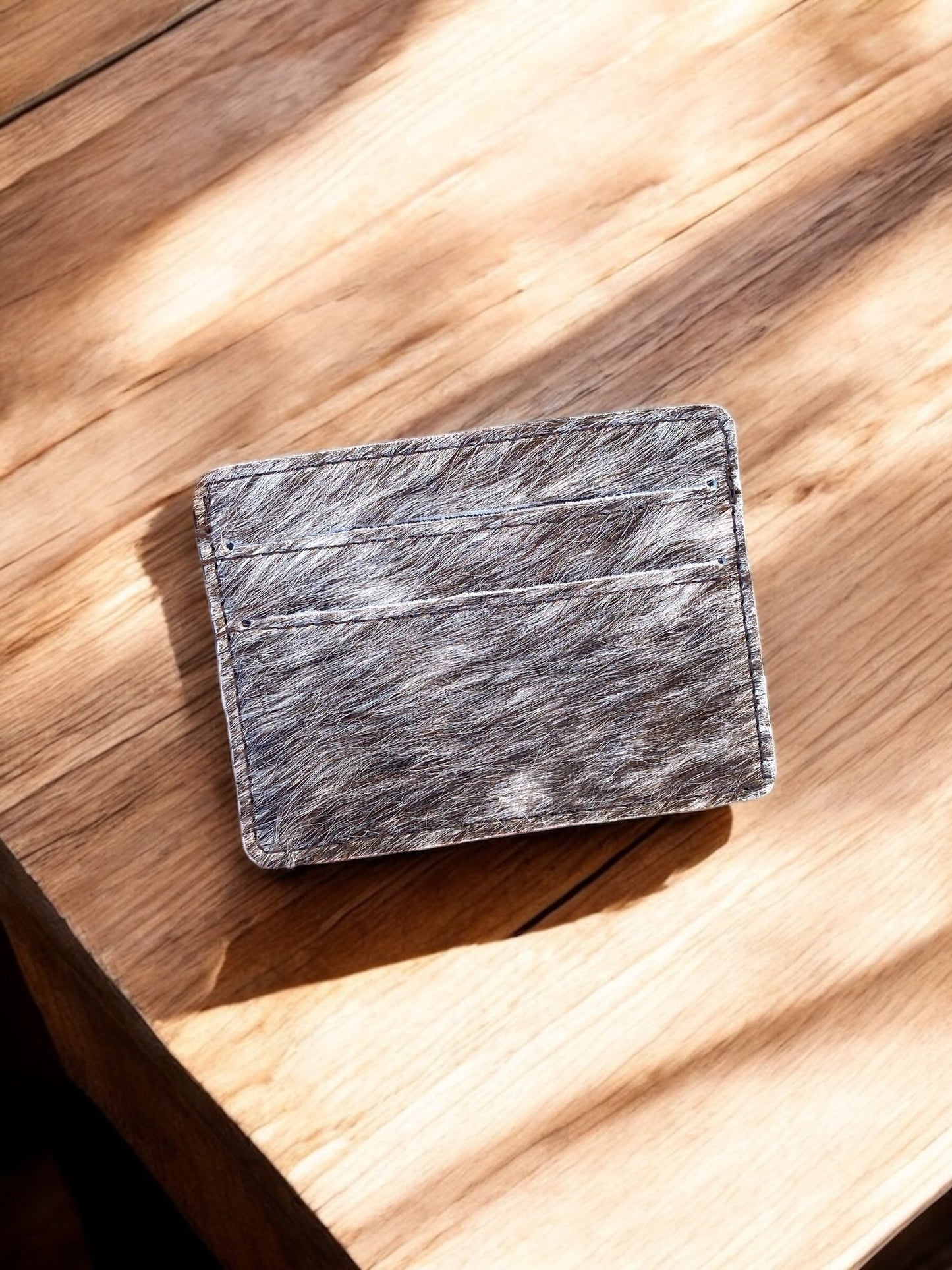 Black Cowhide ID Credit Card Wallet