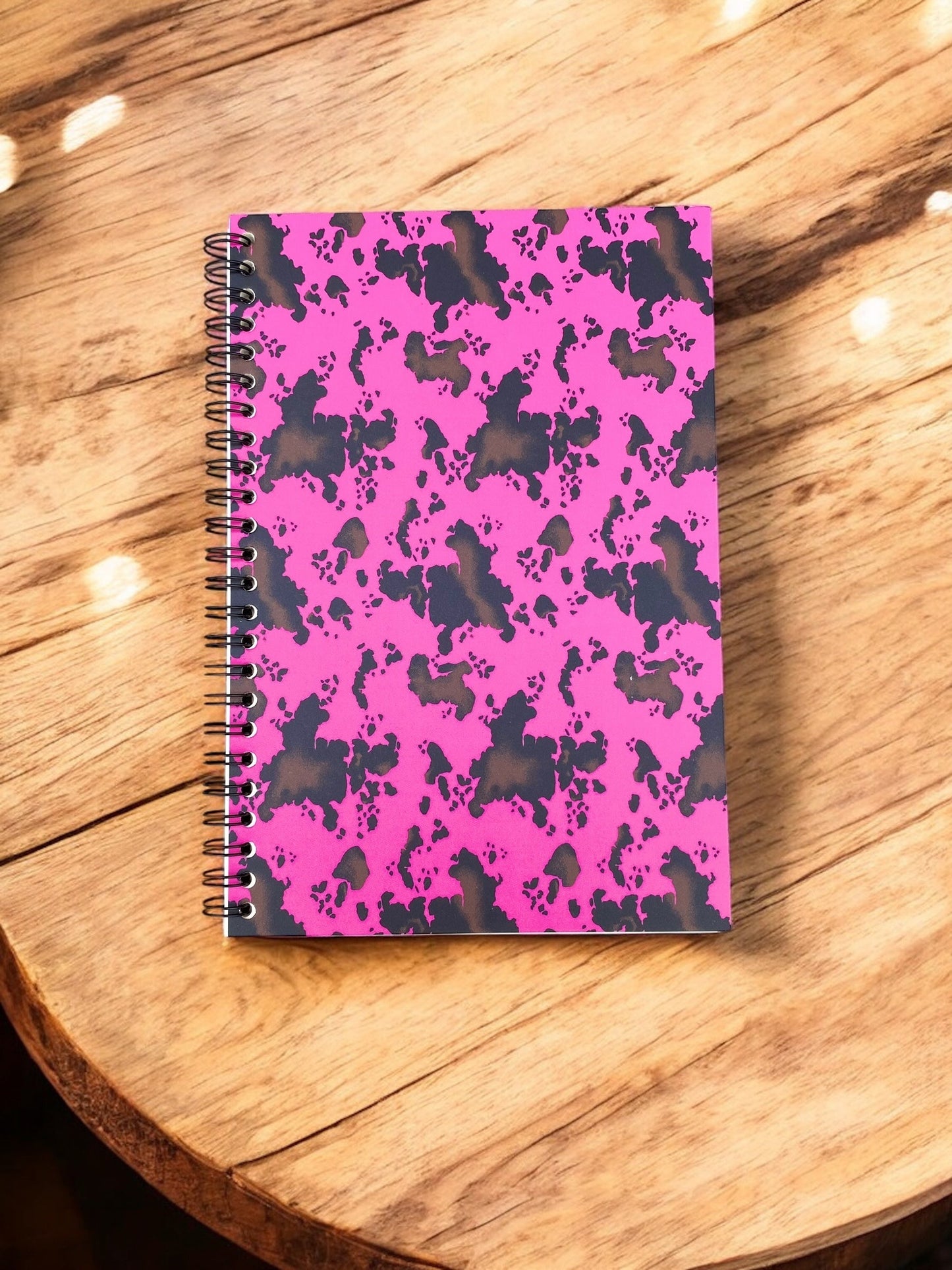 Western Mini Notebook - Pink Cowprint