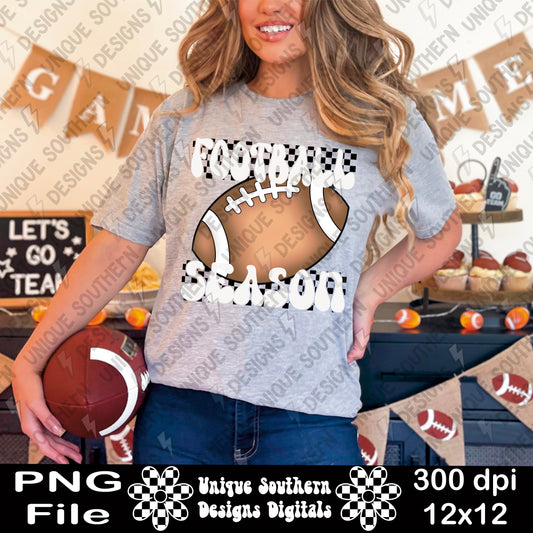 Football Season White | PNG | Digital Download
