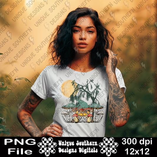 Moonlight Frog | Digital Design | PNG| Fall