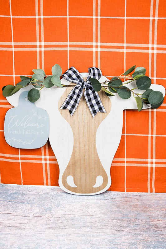 18 x 23.5 'Welcome Friends Fall Family' Cow Wall Sign