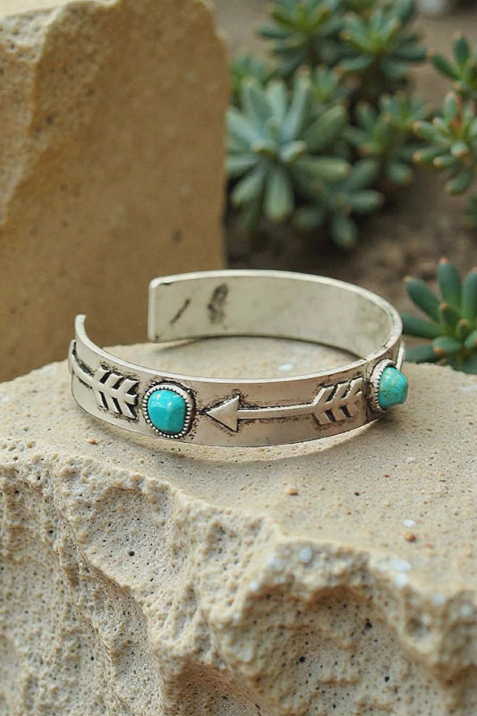 Faux Turquoise Arrow Cuff
