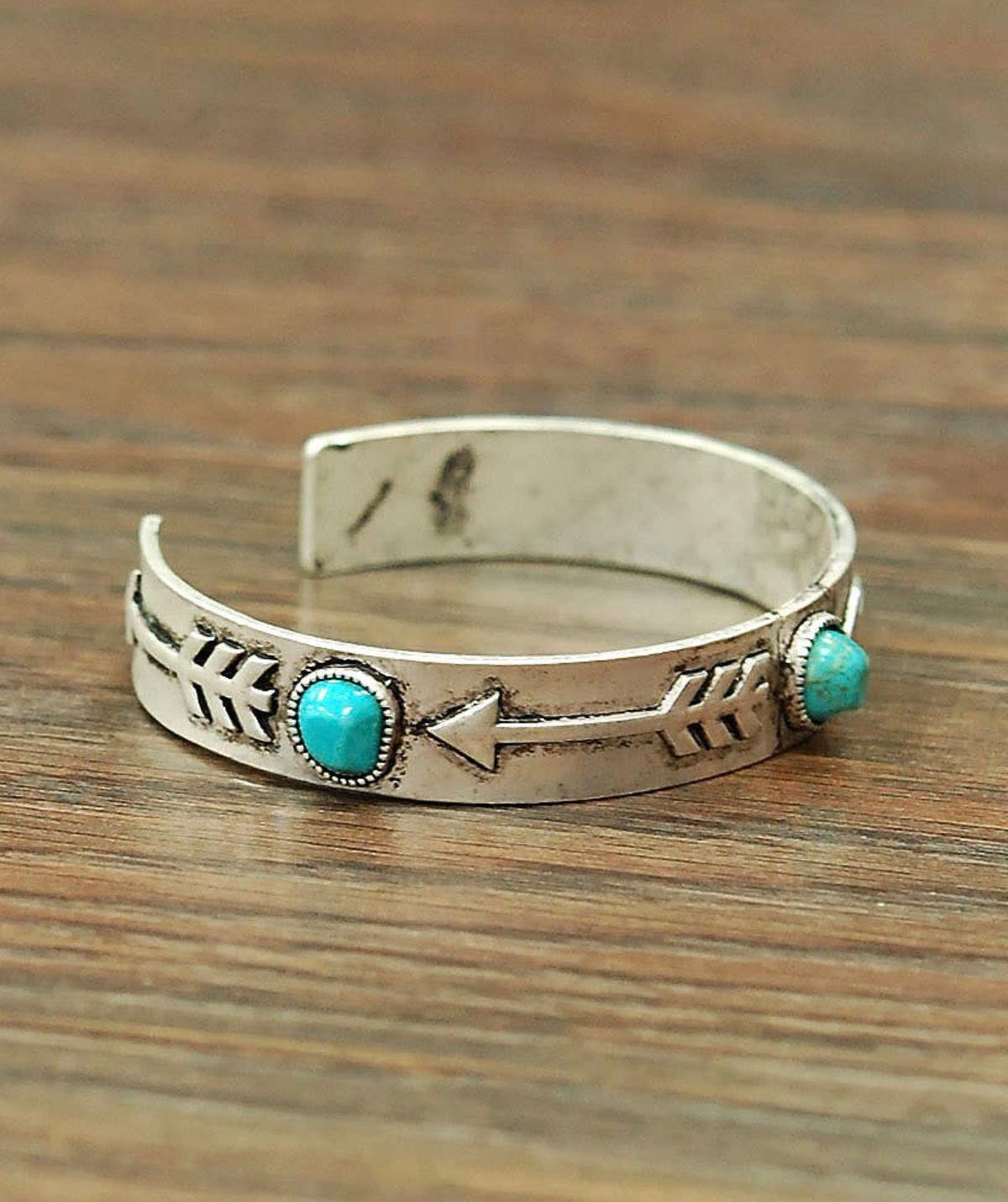 Faux Turquoise Arrow Cuff