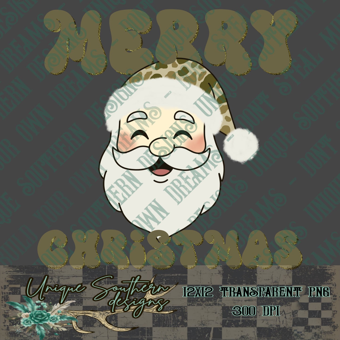 Camo Santa Merry Christmas PNG | DIGITAL DOWNLOAD