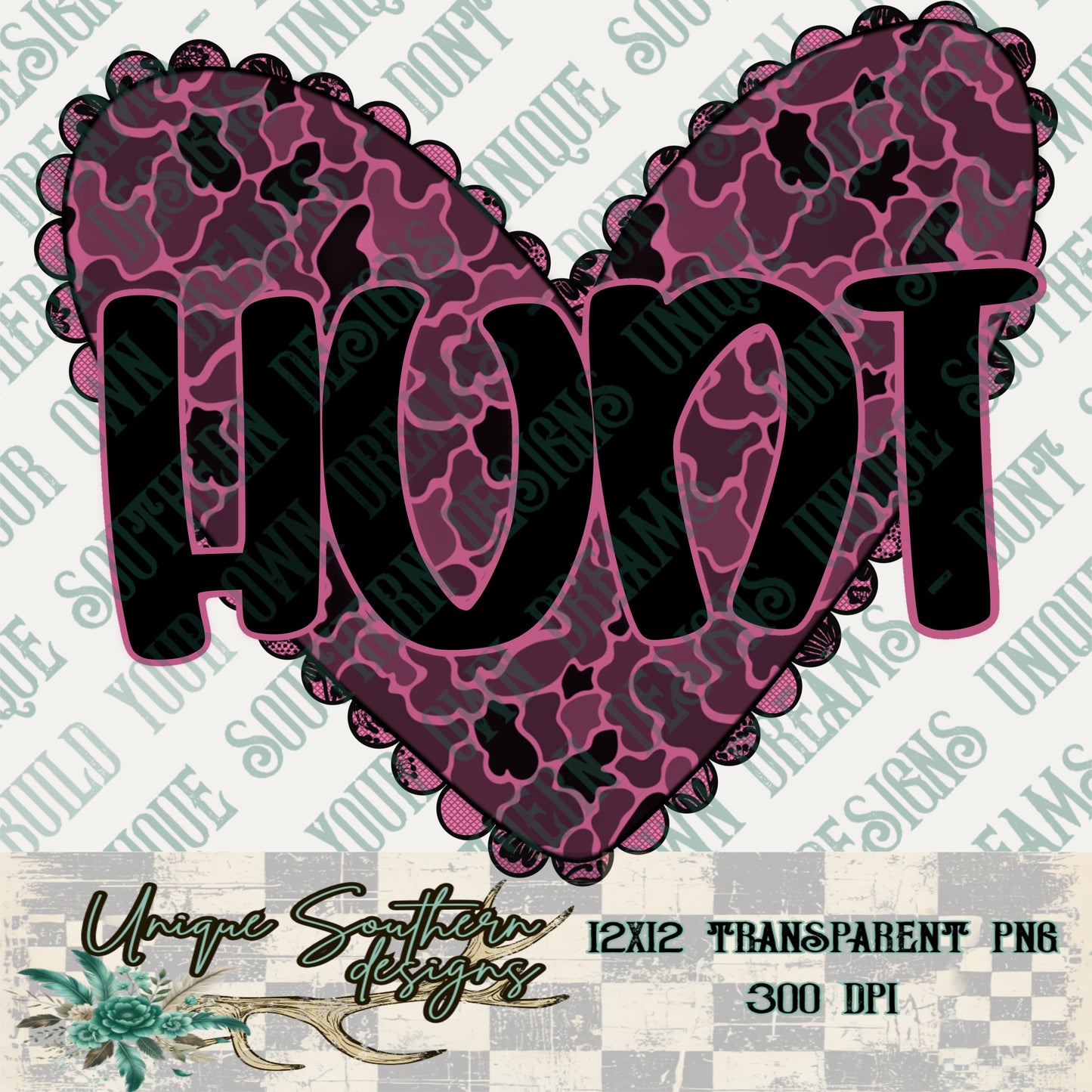 Pink Camo Heart Hunt PNG | DIGITAL DOWNLOAD