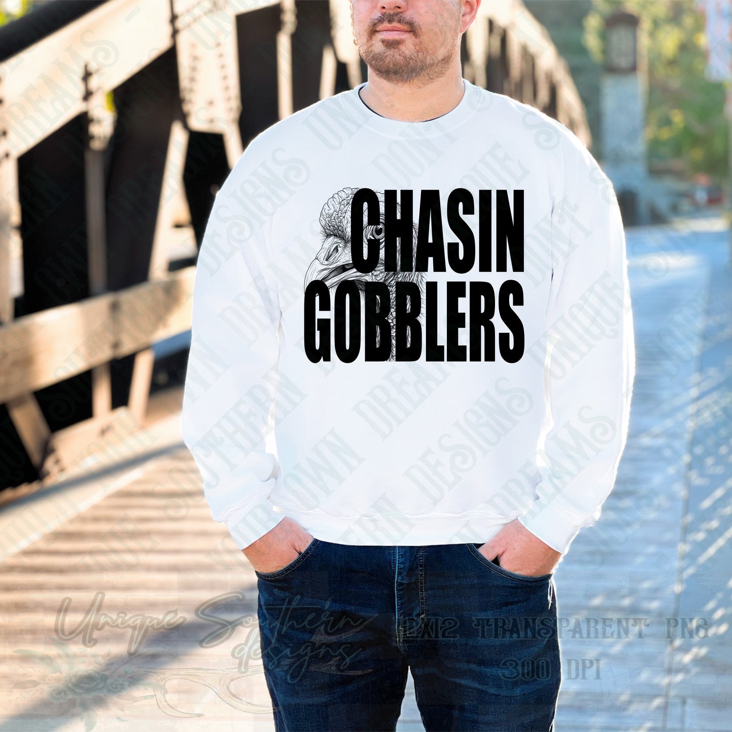Chasing Gobblers PNG | DIGITAL DOWNLOAD