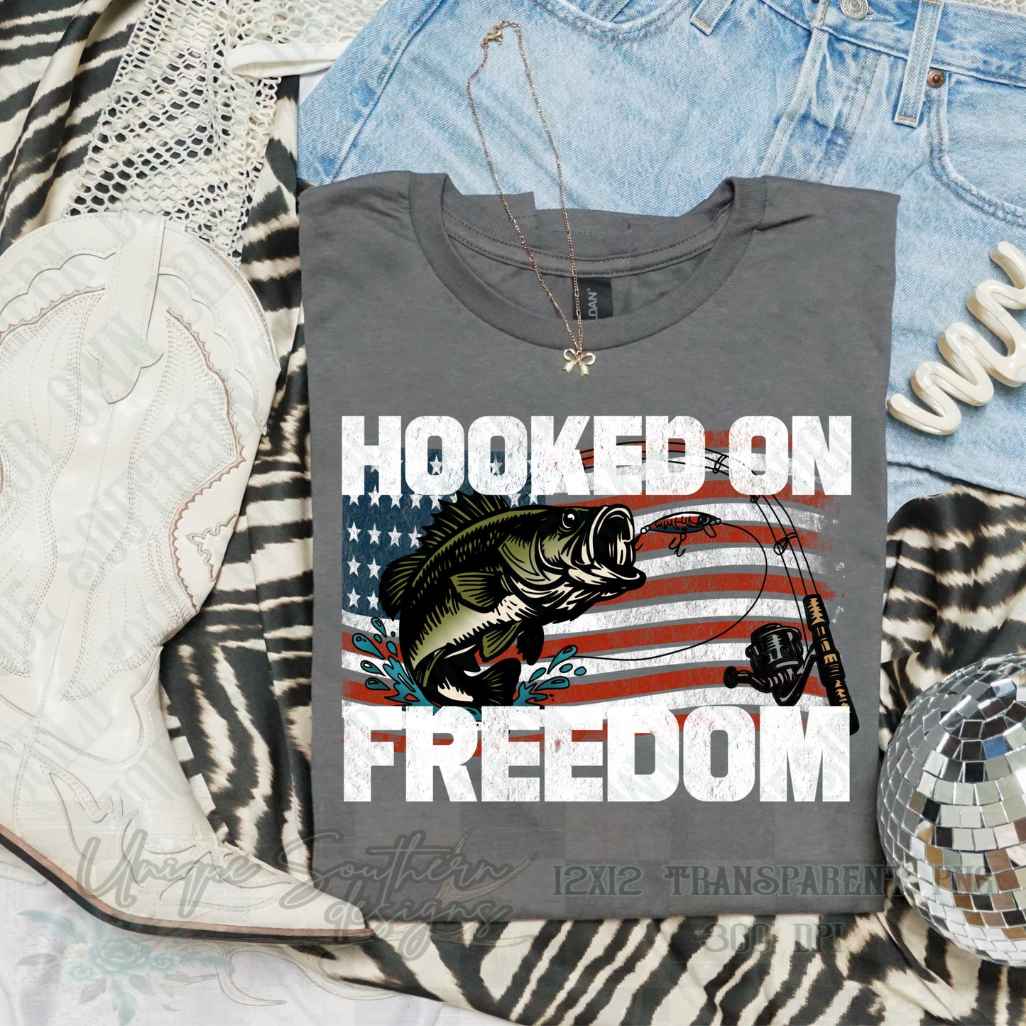 Hooked on Freedom PNG | DIGITAL DOWNLOAD