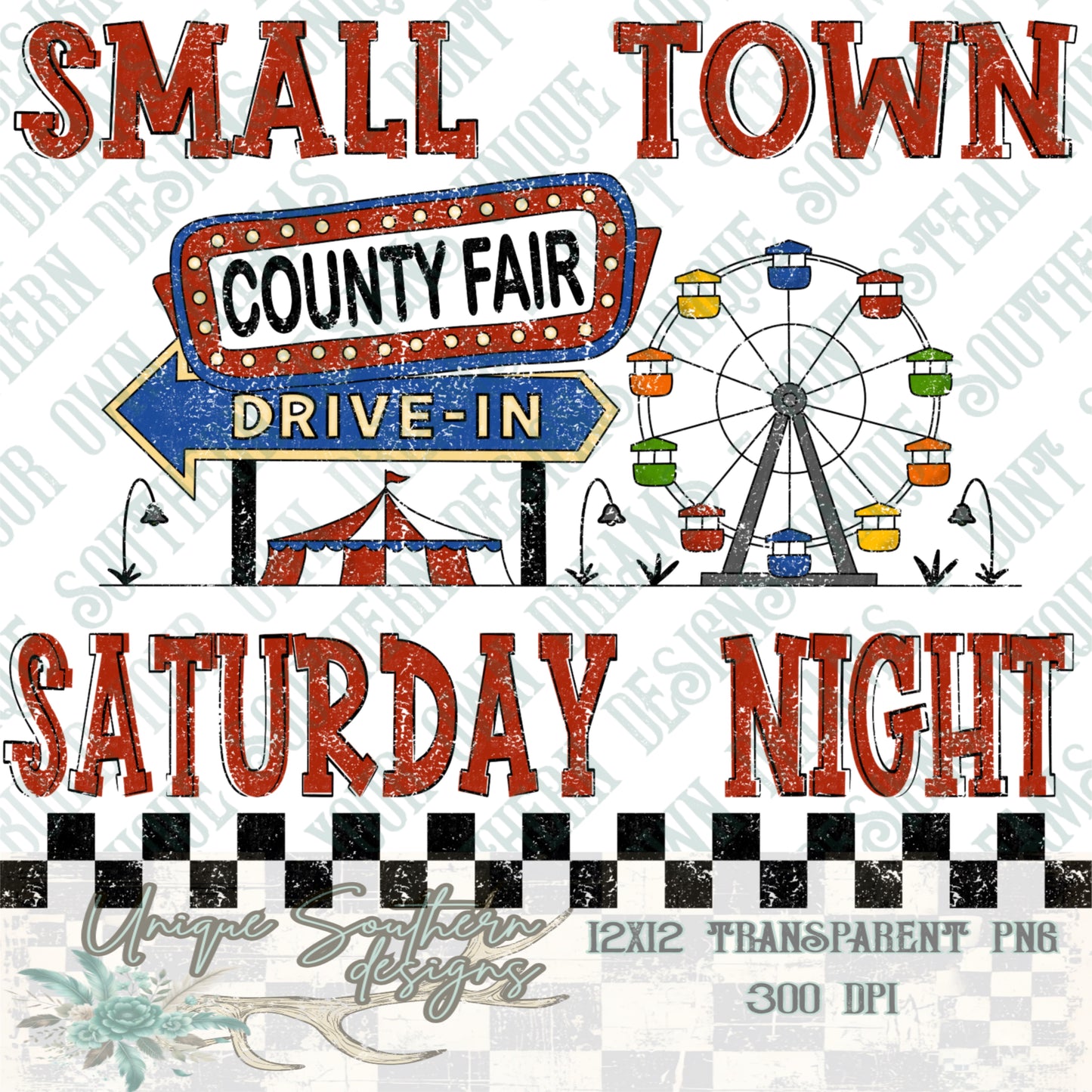 SMALL TOWN SATURDAY NIGHT PNG | DIGITAL DOWNLOAD
