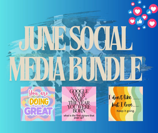 June Social Media Bundle | Engagement Graphics | Interactive Post